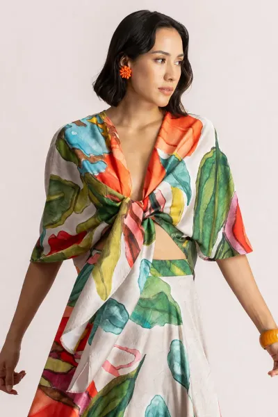 Bolero Top Estampado - Moutaki