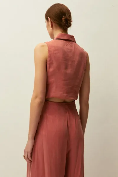 Chaleco Fiesta Entallado en Tencel - SystemAction