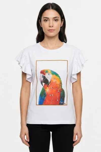 Camiseta Manga Volantes "Tropical Sparkle" - Sarah Chole