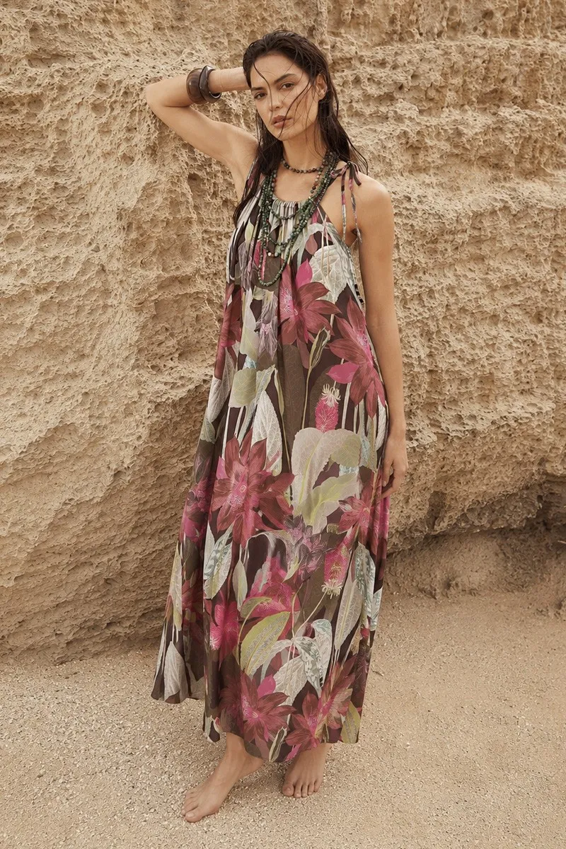 Vestido largo estampado floral - Markup