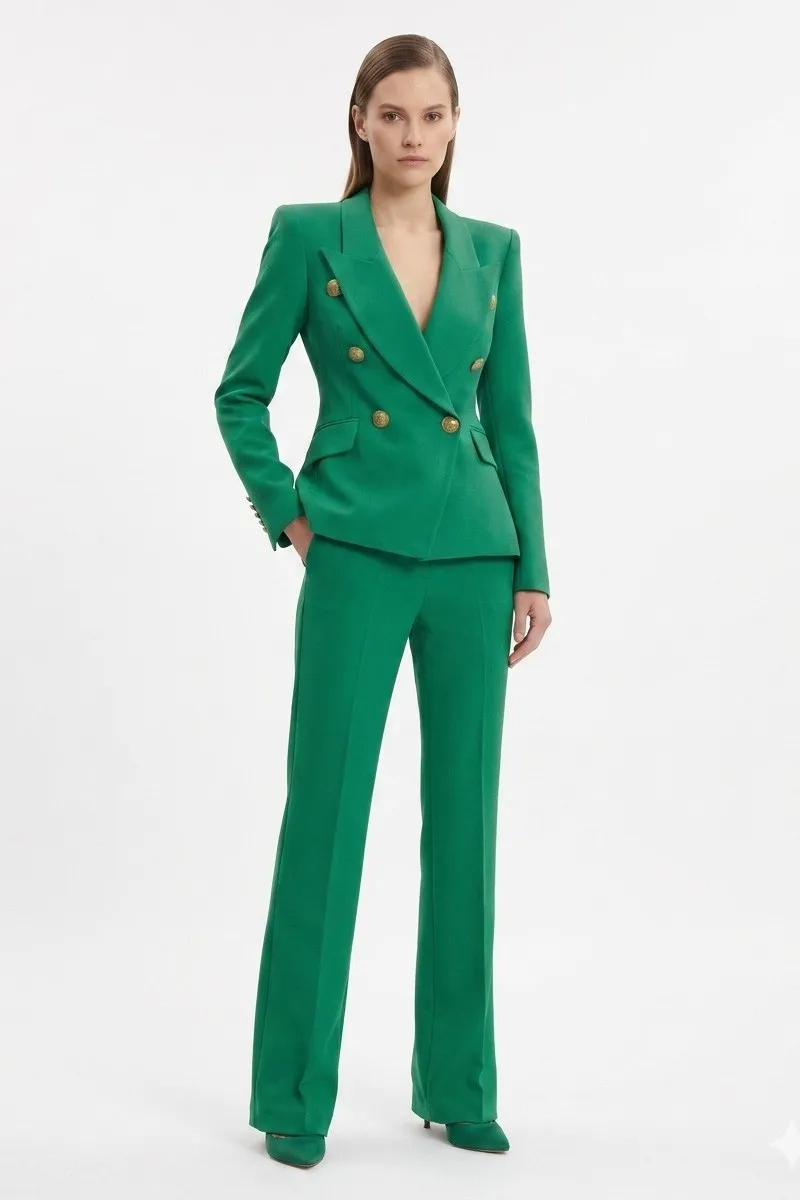 Conjunto Sastre Cruzado Verde Esmeralda Sarah Chole