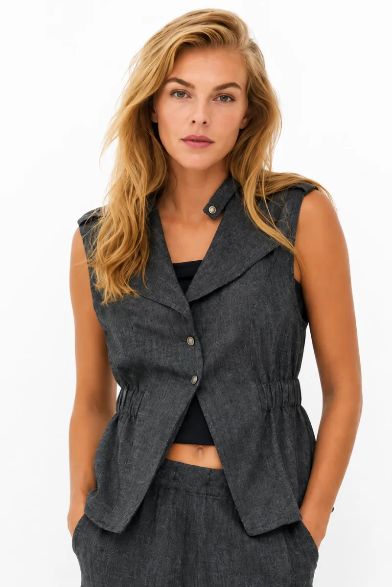 Chaleco entallado denim | Nü | RettoModaStils