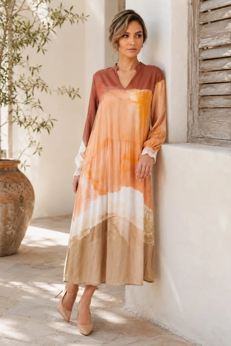 Vestido midi boho étnico | Nü | RettoModaStils