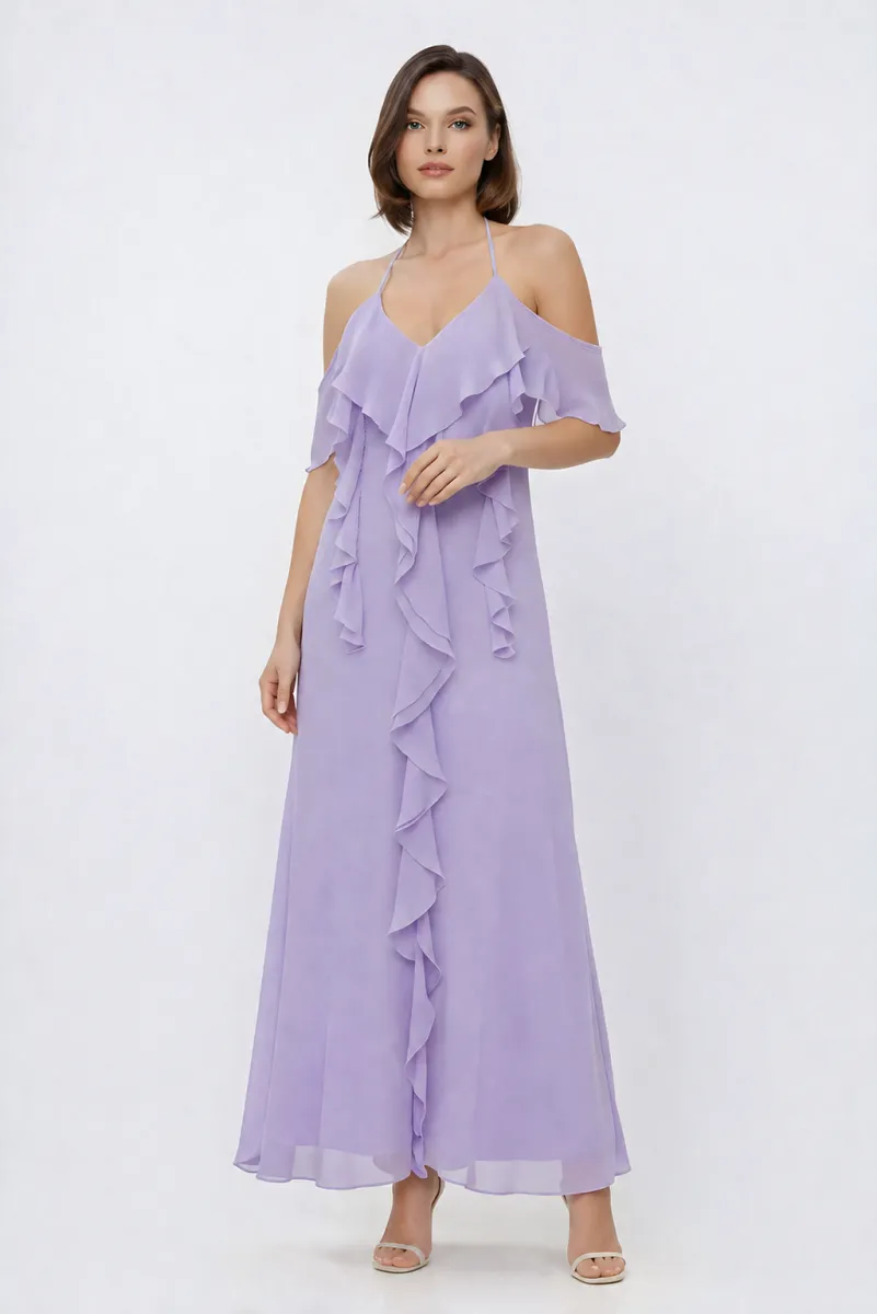 Vestido largo volantes | Phard | RettoModaStils