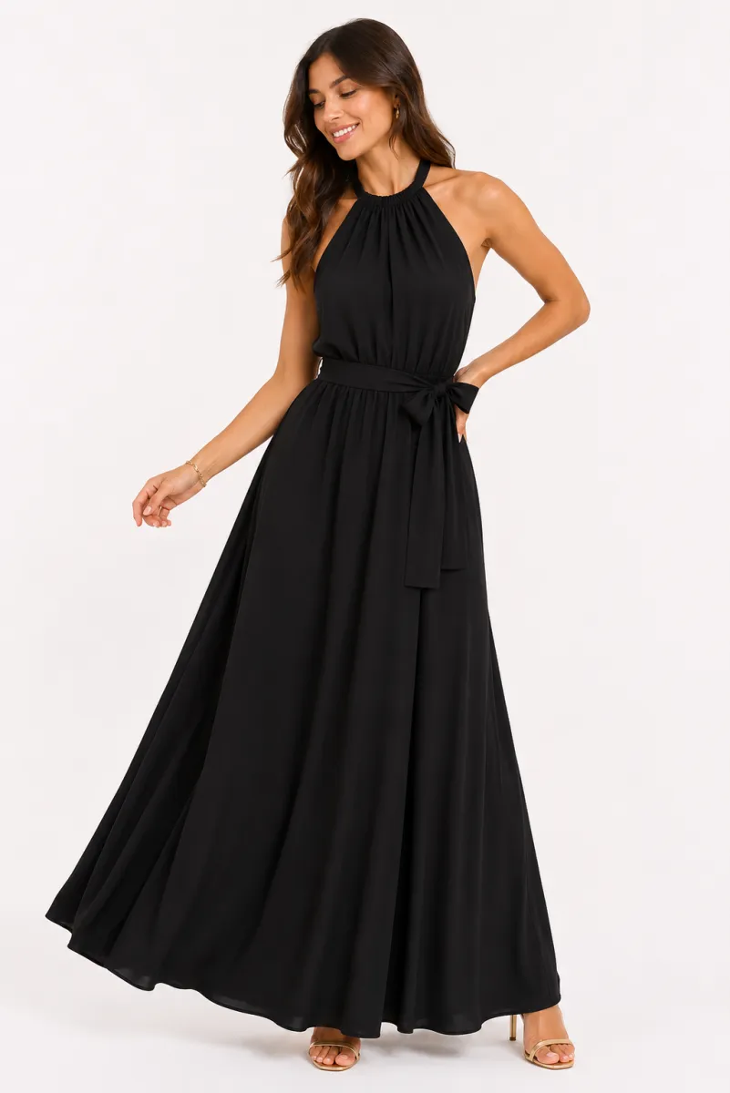 Vestido largo halter | Moutaki | RettoModa