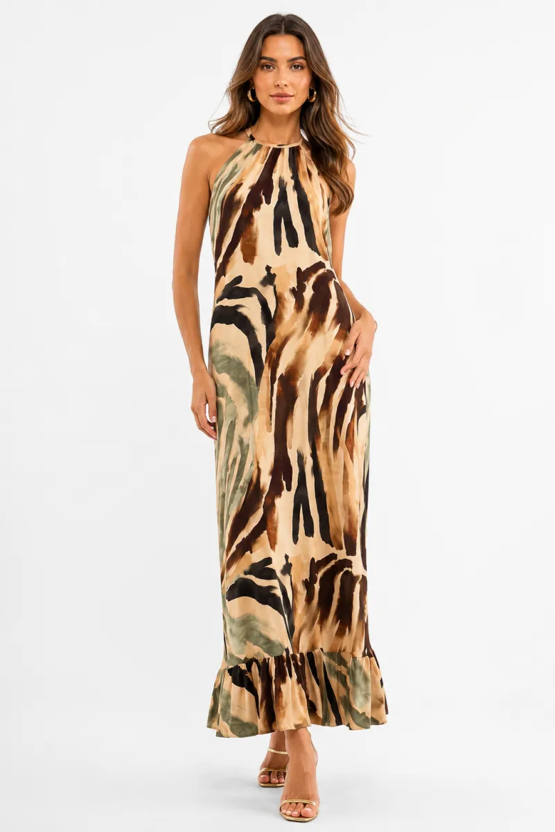 Vestido halter animalier | Phard | RettoModaStils