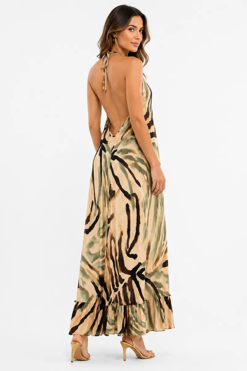 Vestido halter animalier | Phard | RettoModaStils