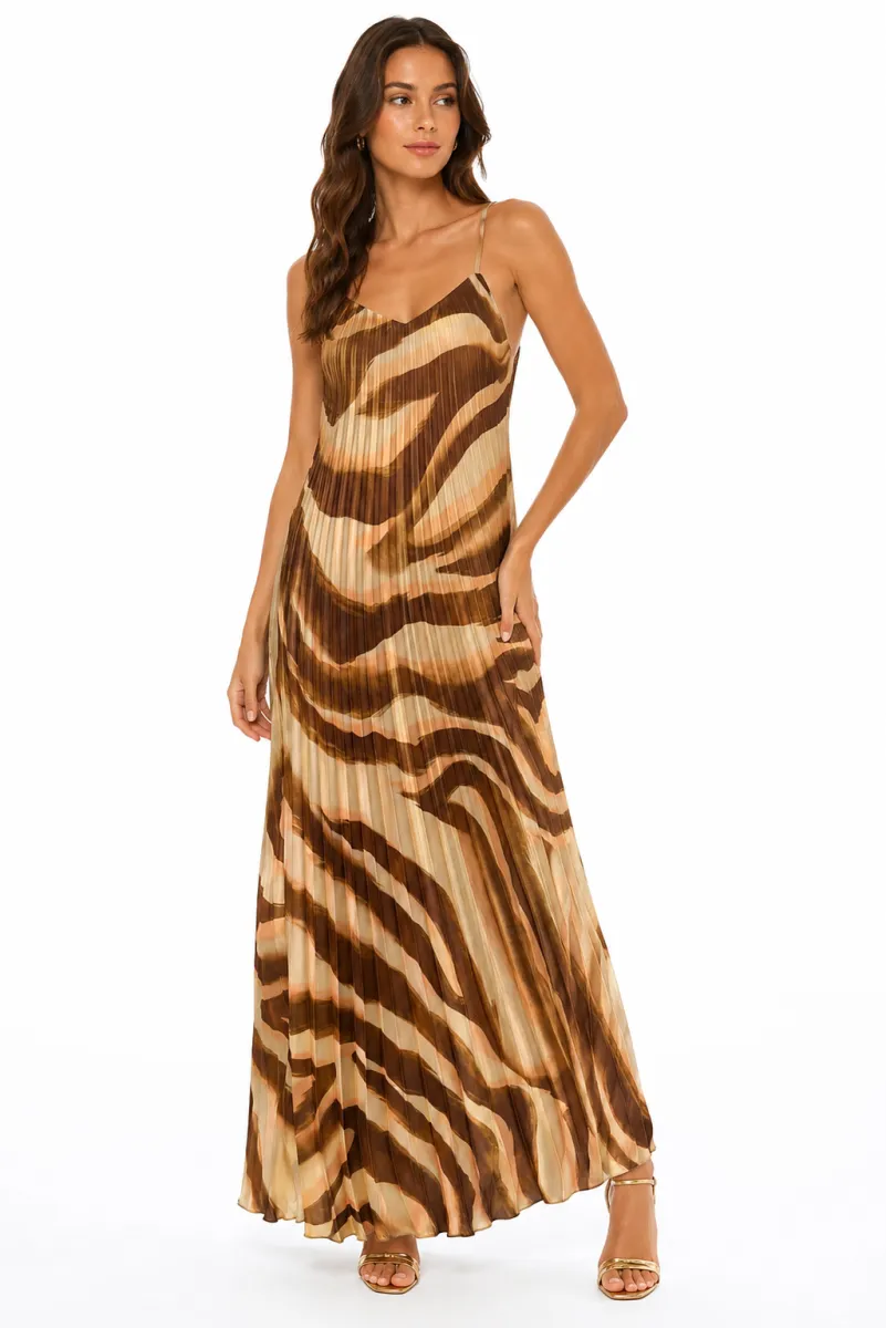 Vestido largo fiesta animalier | Phard | RettoModaStils
