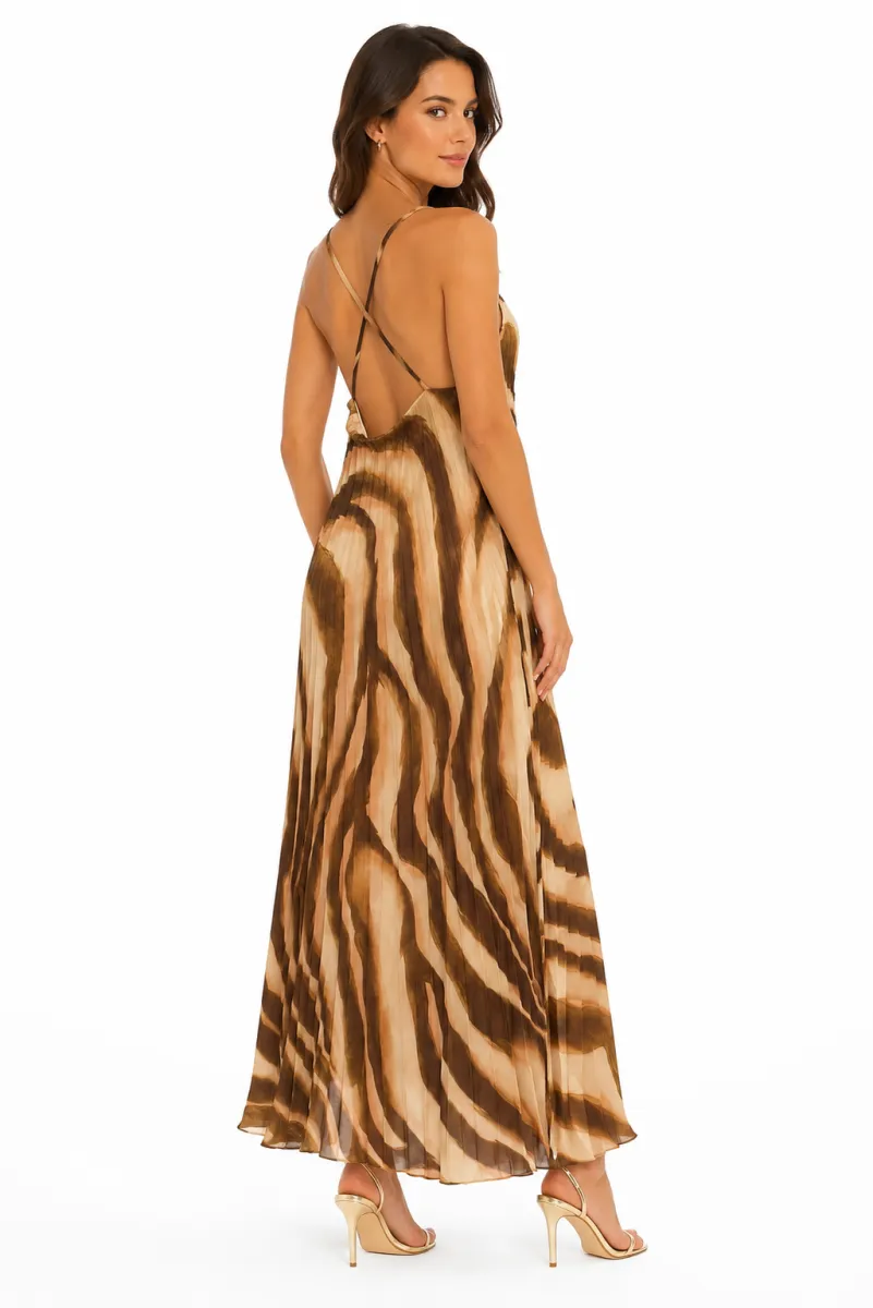 Vestido largo fiesta animalier | Phard | RettoModaStils
