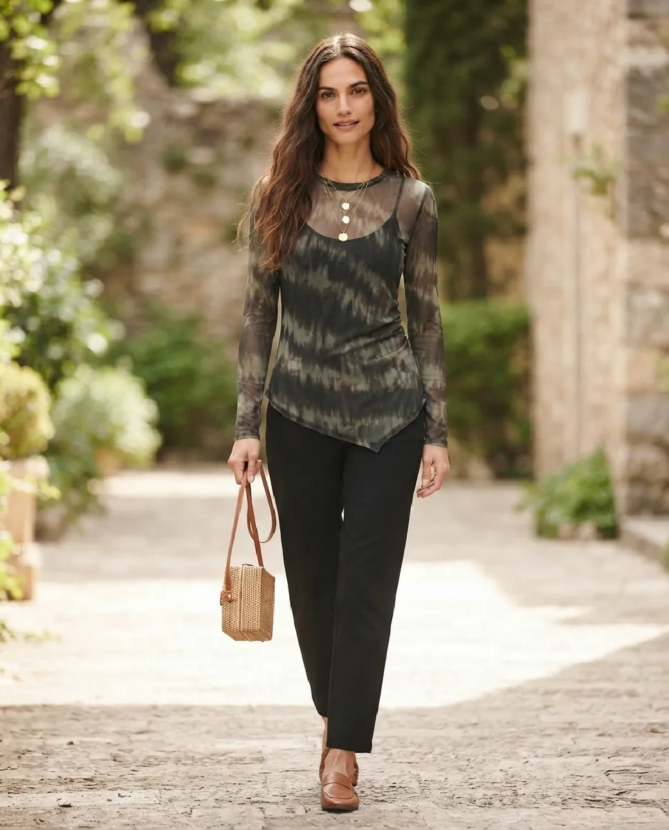 Camisa Enya de malla estampada | NÜ | RettoModaStils