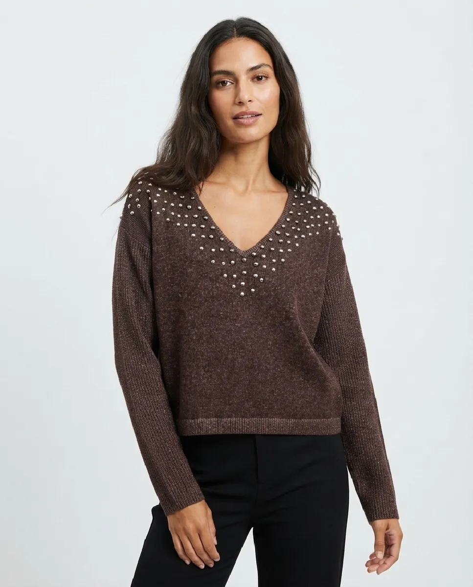 Jersey Eugenia de punto con tachuelas | NÜ | RettoModaStils
