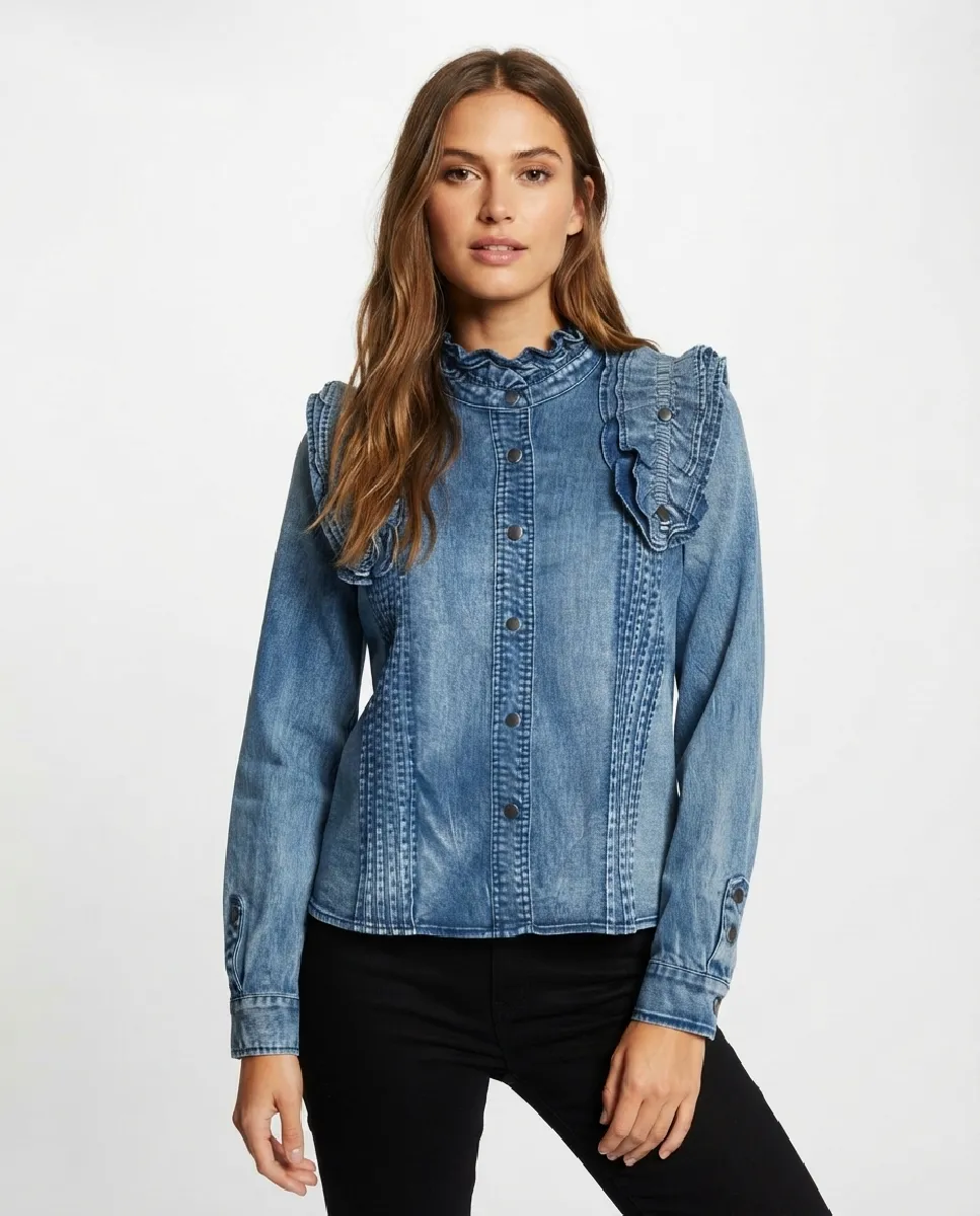 Camisa Evren de denim | NÜ | RettoModaStils