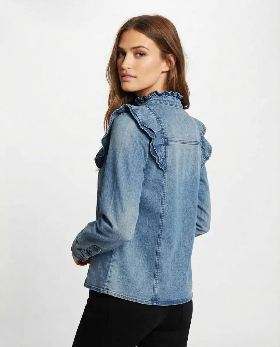 Camisa Evren de denim | NÜ | RettoModaStils