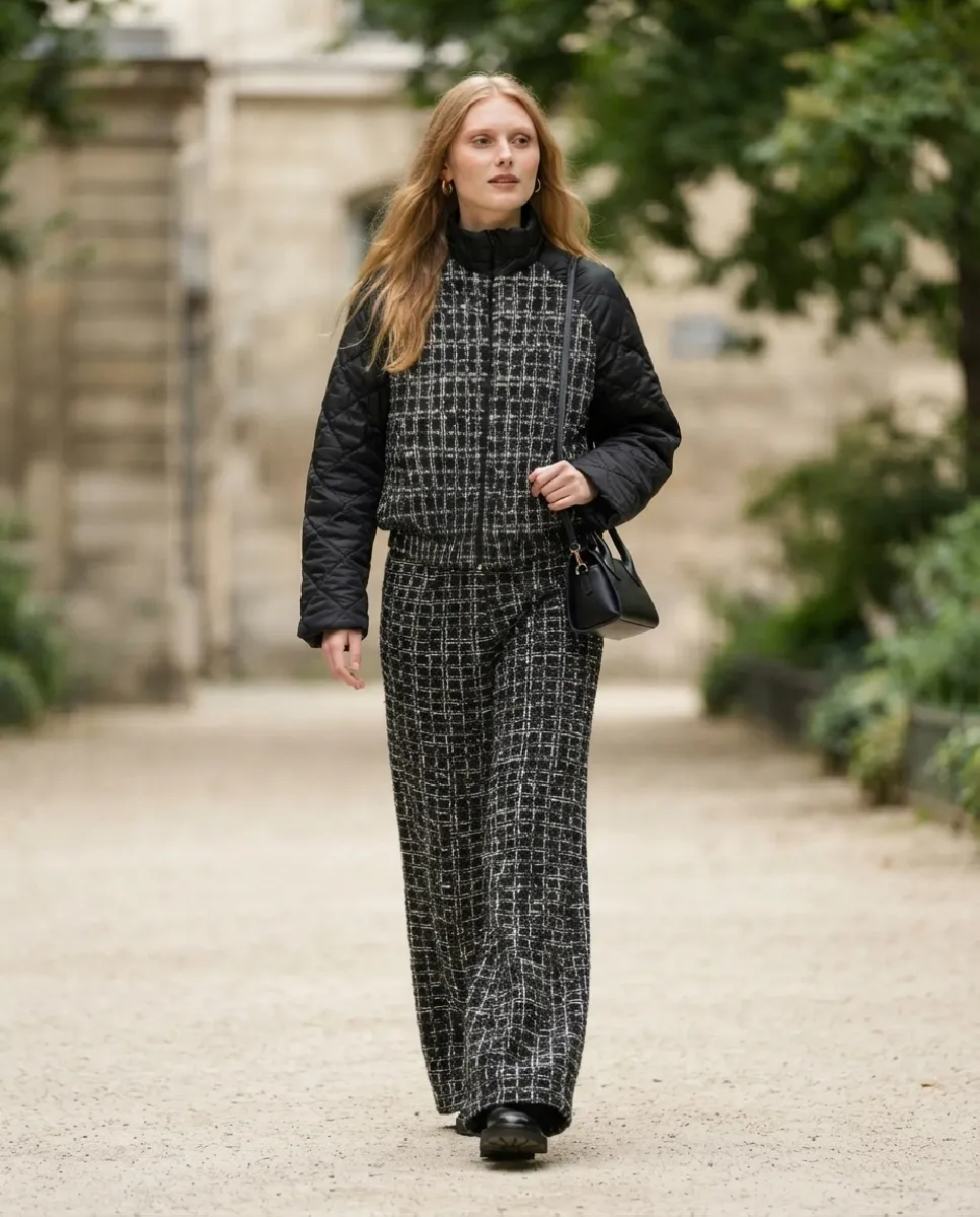 Chaqueta acolchada con tejido de cuadros | Moutaki | RettoModaStils