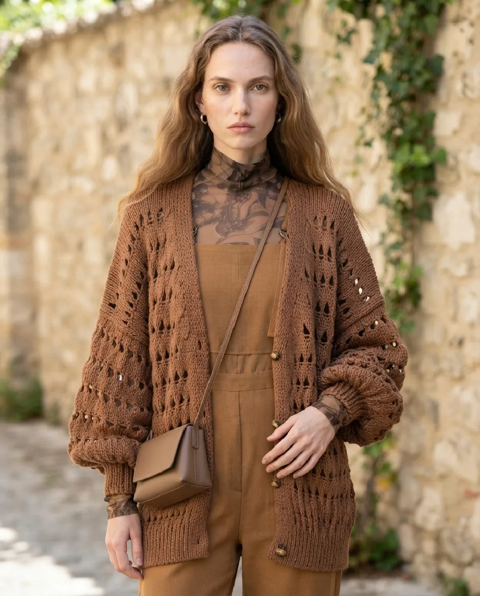 Top de malla semitransparente de cuello alto | Moutaki | RettoModaStils