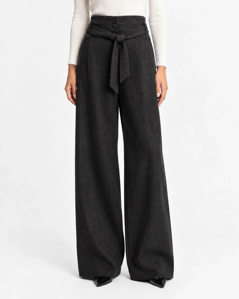 Pantalon palazzo con cinturon | Moutaki | RettoModaStils