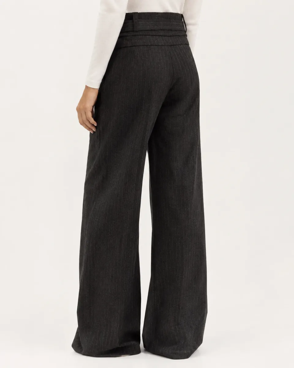 Pantalon palazzo con cinturon | Moutaki | RettoModaStils